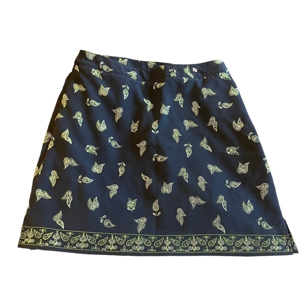 EP‎ Pro Golf Navy Paisley Neon Green Skort. Size: 4 Blue Preppy Golfcore Tennis